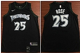 Timberwolves 25 Derrick Rose Black Nike Swingman Jersey,baseball caps,new era cap wholesale,wholesale hats